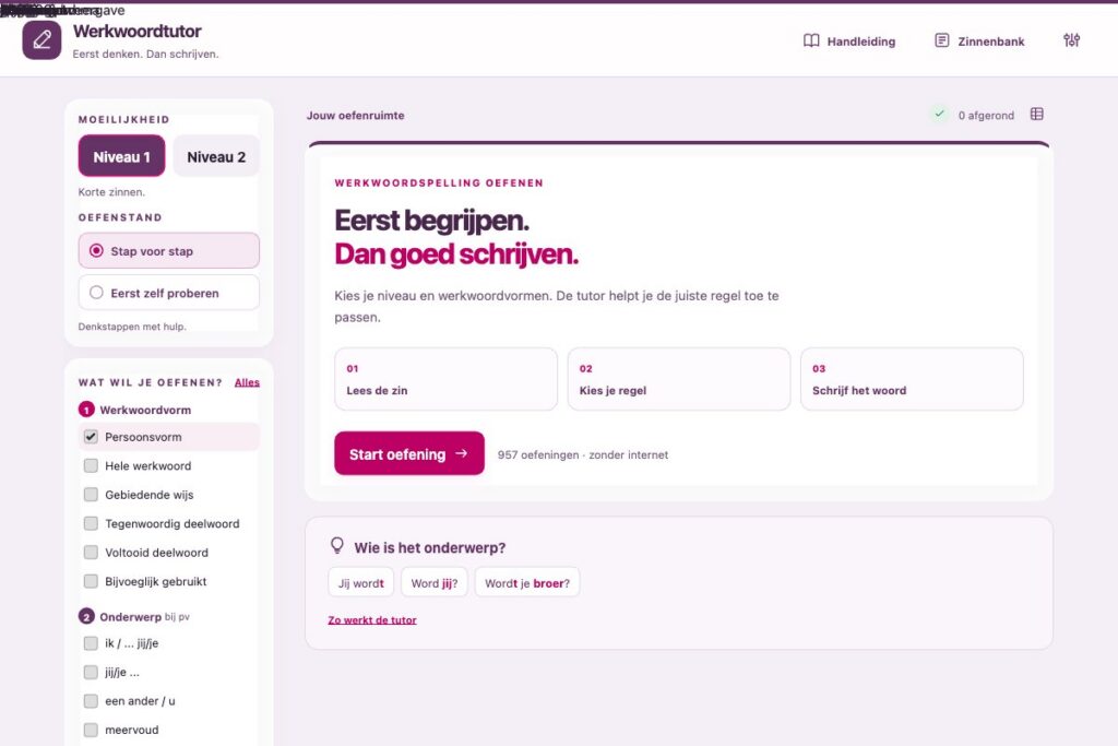 Werkwoordspelling