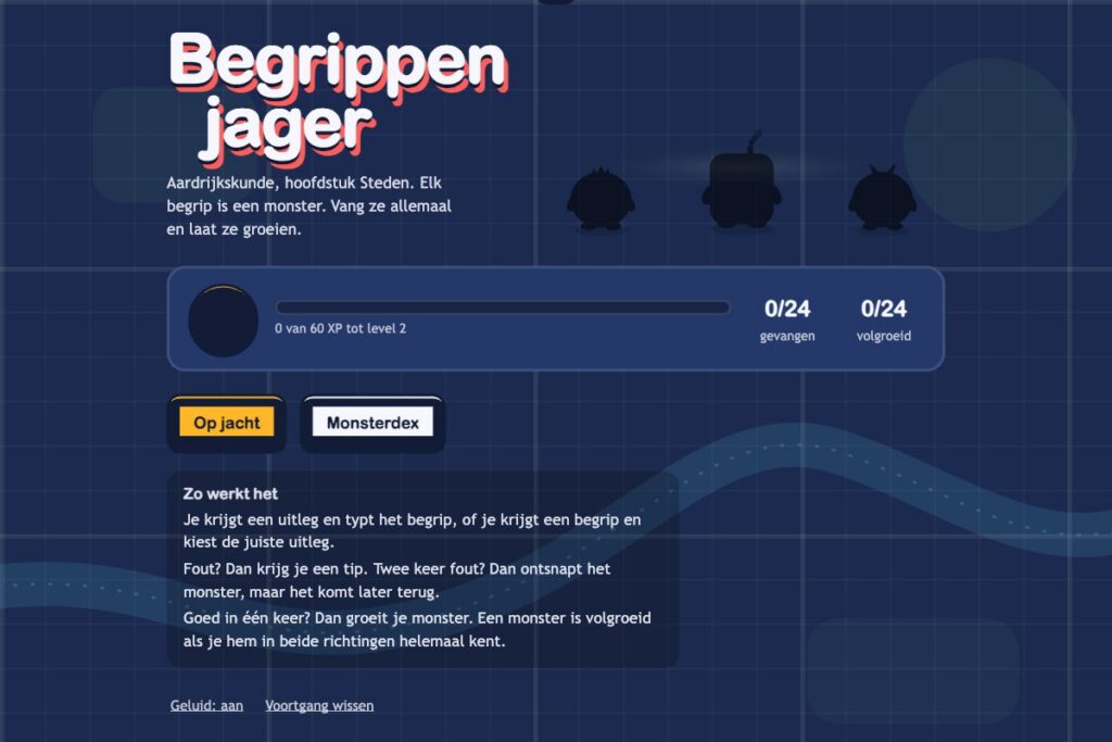 Monstersvangen AK begrippen leren VO
