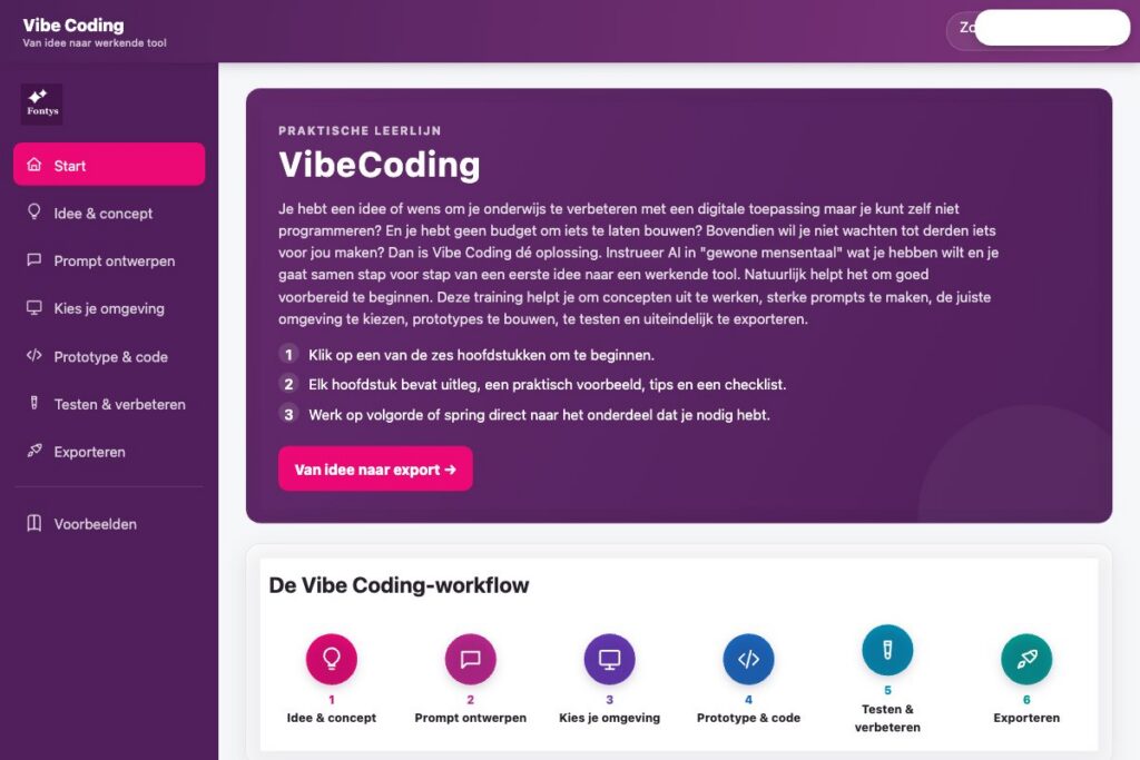 Vibecoding training publicatie